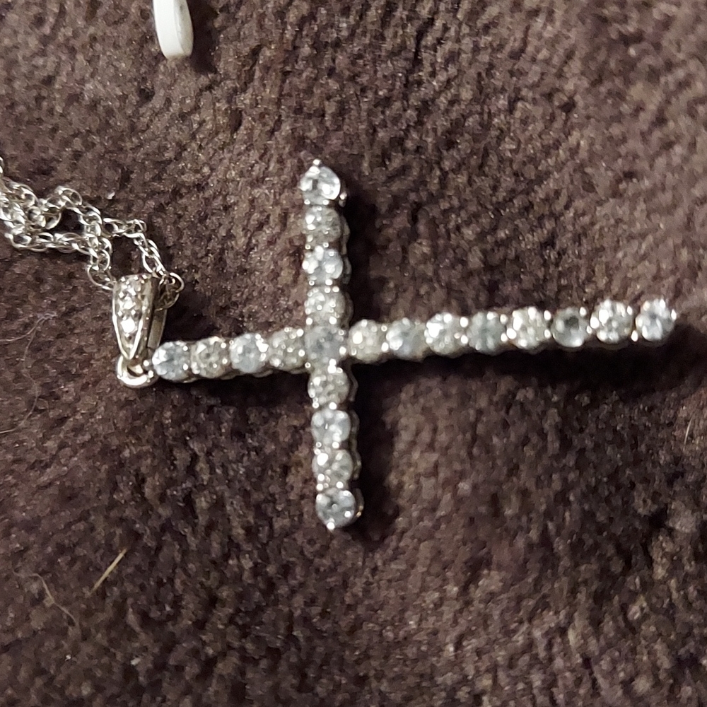 Aquamarine Cross Necklace